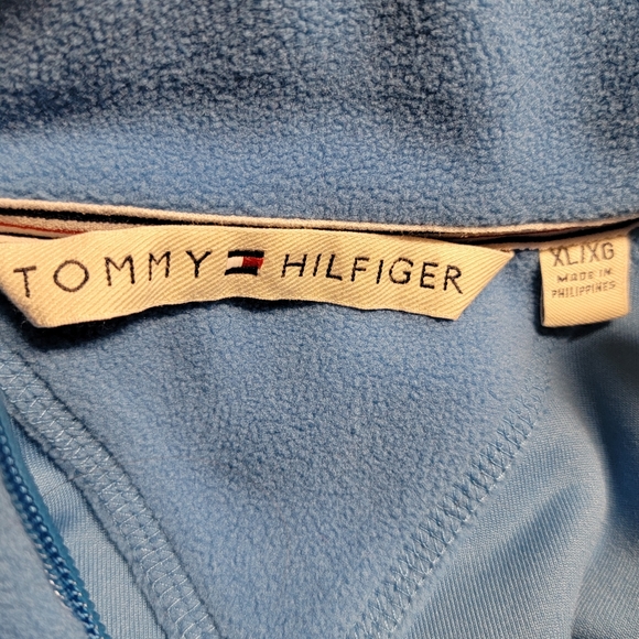 Tommy Hilfiger Jeans Fleece Jacket Womens X-Large Solid Blue Full Zip 2000's - Picture 11 of 14